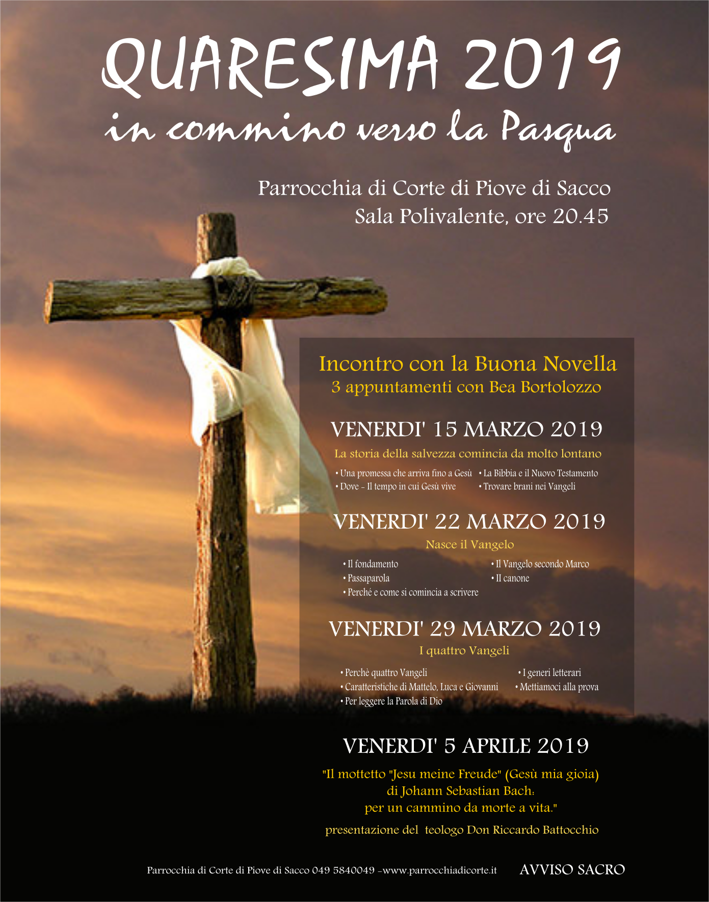 Locandina Quaresima 2019